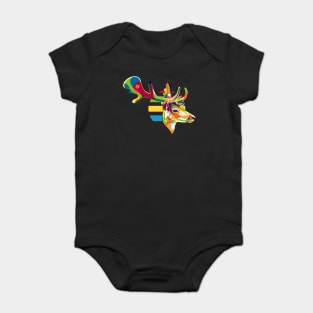 Deer Portrait Baby Bodysuit